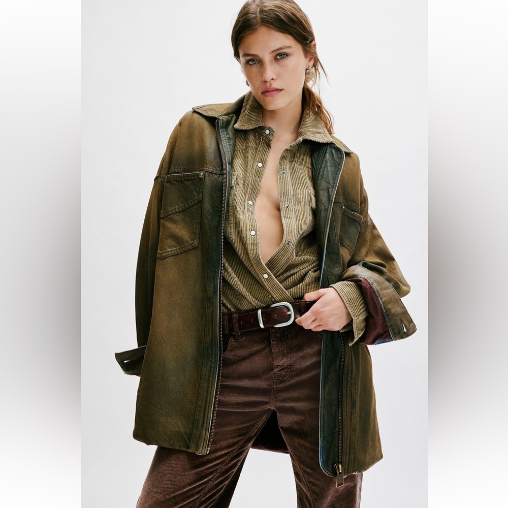 We The Free Aimee Coated Denim Jacket